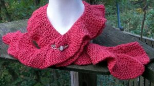 Crochet Ruffled Scarf