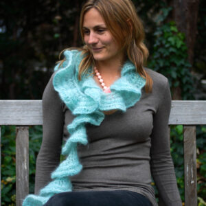 Crochet Ruffled Scarf